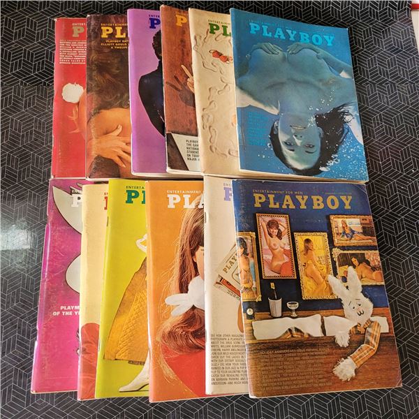 Lot of 1970 Playboy Mags