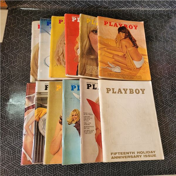Lot of 1969 Playboy Mags