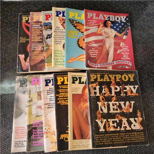 Lot of 1976 Playboy Mags