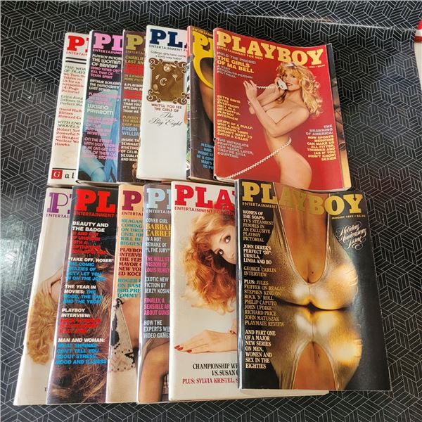Lot of 1982 Playboy Mags