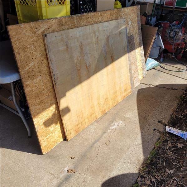 5 Sheets of Various Plywood