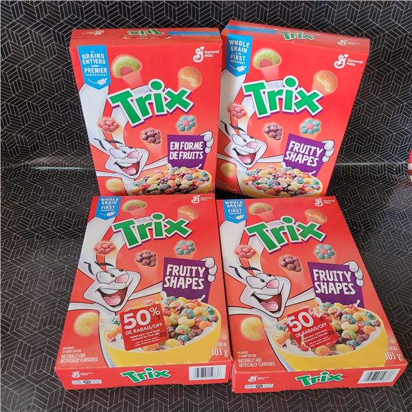4 Boxes of Trix Cereal