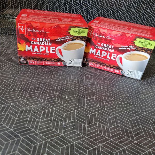 2 Boxes of PC Great Canadian Maple Coffee Pods Keurig