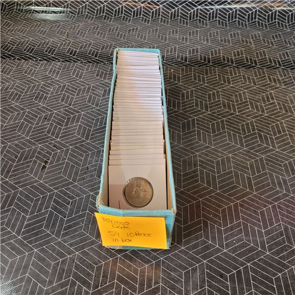 Lot of 54 UK 10 Pence in Long Box Various Dates