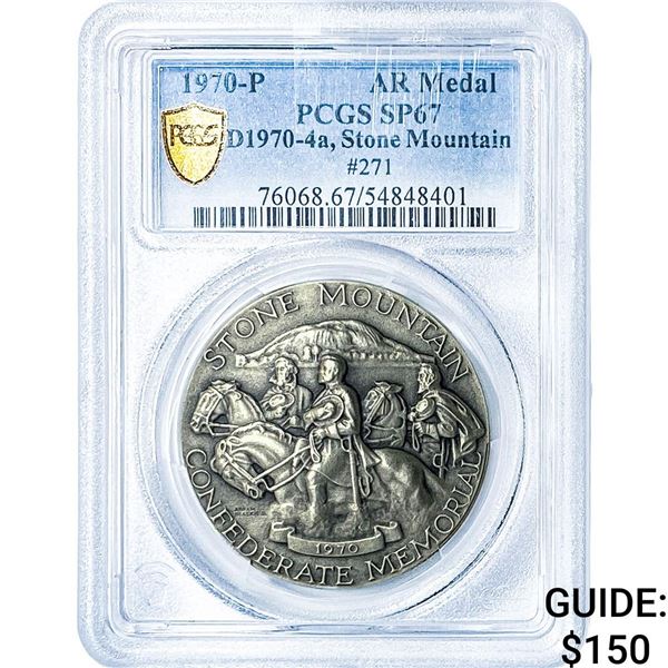 1970-P Stone Mountain Silver Medal PCGS SP67