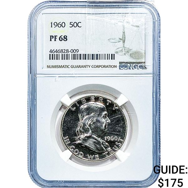 1960 Franklin Half Dollar NGC PF68