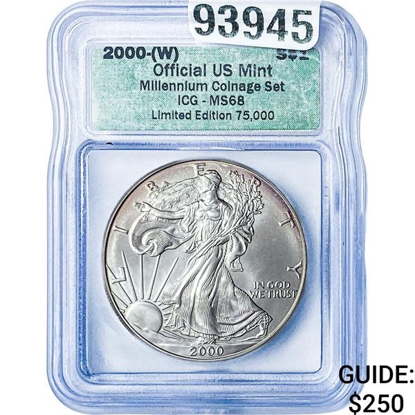 2020[W] Silver Eagle ICG MS68 U.S. Mint
