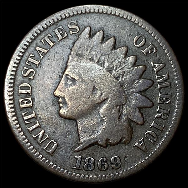 1869 Indian Head Cent LIGHTLY CIRCULATED