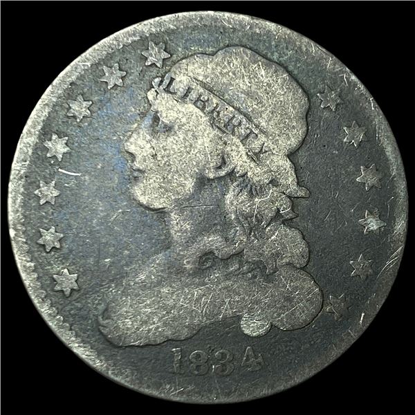 1834 Silver Capped Bust Quarter NICELY CIRCULATED