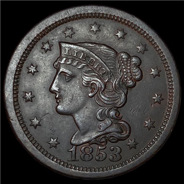 1853 Braided Hair Large Cent UNCIRCULATED