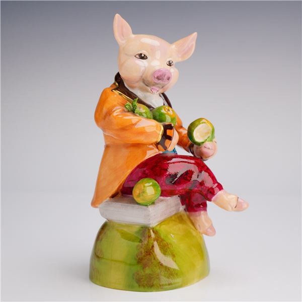 Royale Stratford Hand Painted Bone China Mr. Pig with Apples Figurine