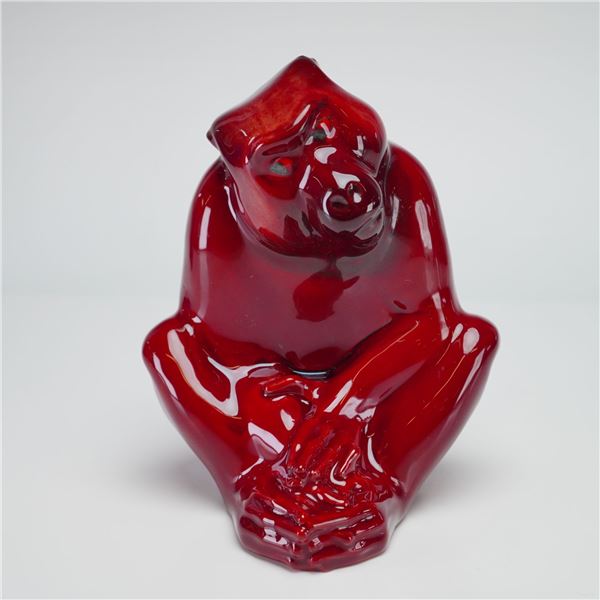 Royal Doulton Experimental Flambe Figurine, Ape HN140