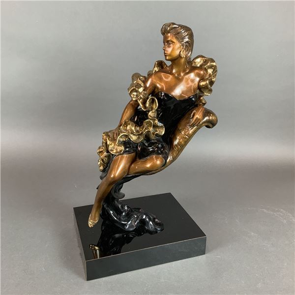 Alice Riordan (American, 20th-21st century) Art Deco Bronze Sculpture, Signed & Numbered