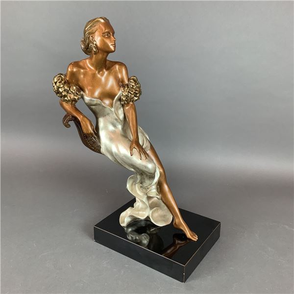 Alice Riordan (American, 20th-21st century) Polychrome Bronze Sculpture, Evening, Signed & Numbered