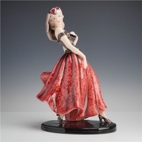 Goldscheider Wien Art Deco Parisienne Lady with Umbrella Figurine Model 7390