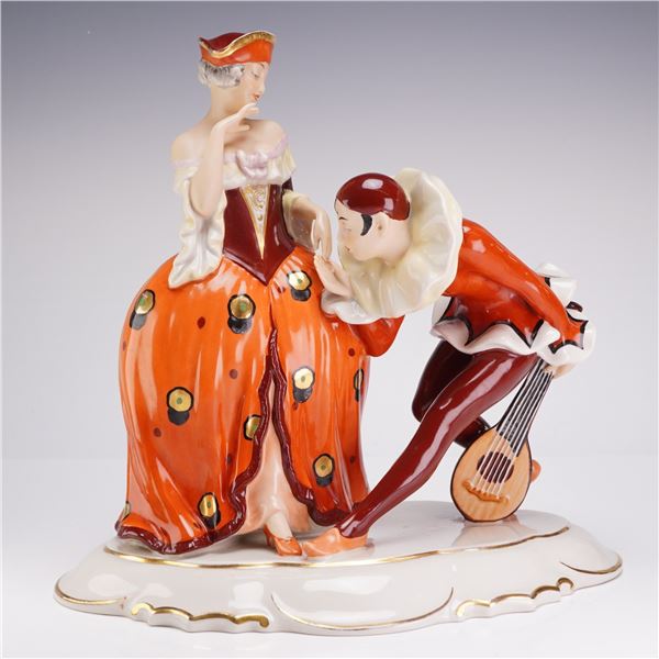Royal Dux Bohemia Porcelain Figurine, Dancing Couple 3120
