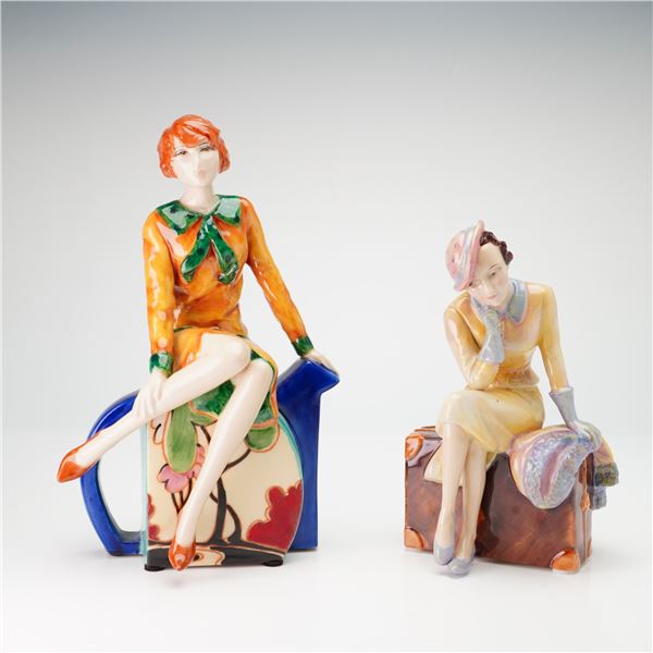 Two Kevin Francis and Peggy Davies Ceramic Sculptures, Clarice Teatime and Artist Original Proof