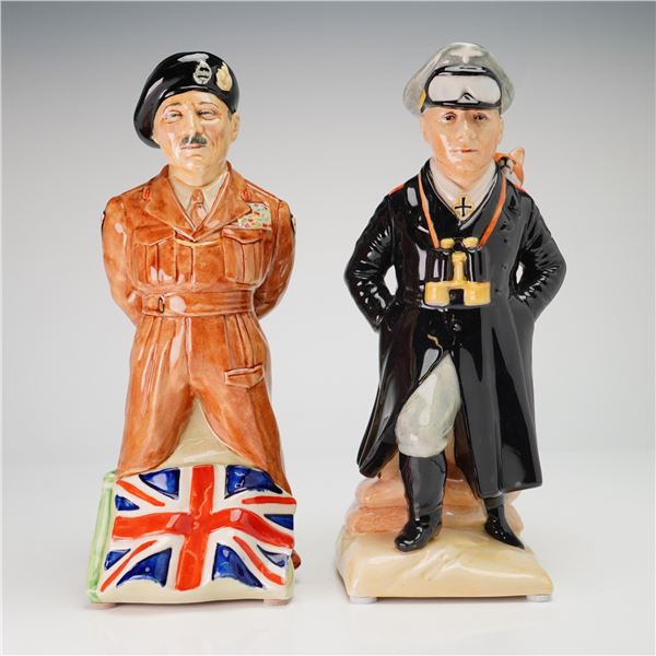 Two Kevin Francis Ceramics Limited Edition Toby Jugs, Field Marshall Montgomery and Rommel