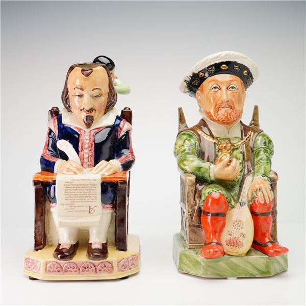 Two Kevin Francis Ceramics Limited Edition Toby Jugs, William Shakespeare and King Henry VIII