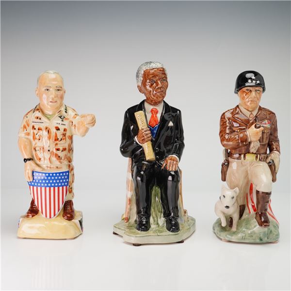 Three Kevin Francis Ceramics Limited Edition Toby Jugs- Nelson Mandela, Generals Patton and Schwarzk