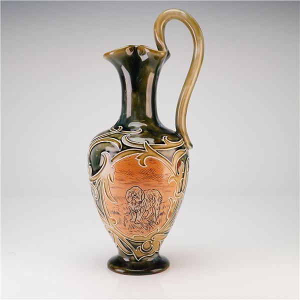 Royal Doulton by Hannah Barlow Stoneware Dog Motif Ewer