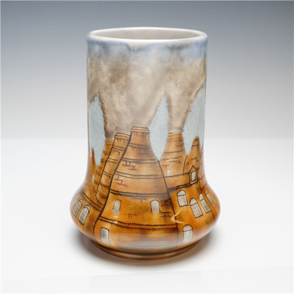 Cobridge Stoneware Elephants Foot Vase, Bottle Kilns