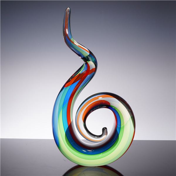 Murano Large Art Glass Spiral Sculpture