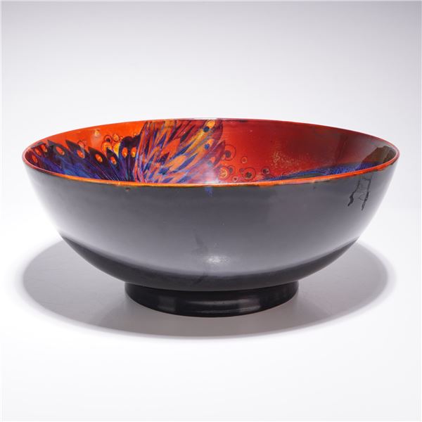 Royal Doulton by Charles Noke ,Rare Large Flambe Sung Phoenix Bowl