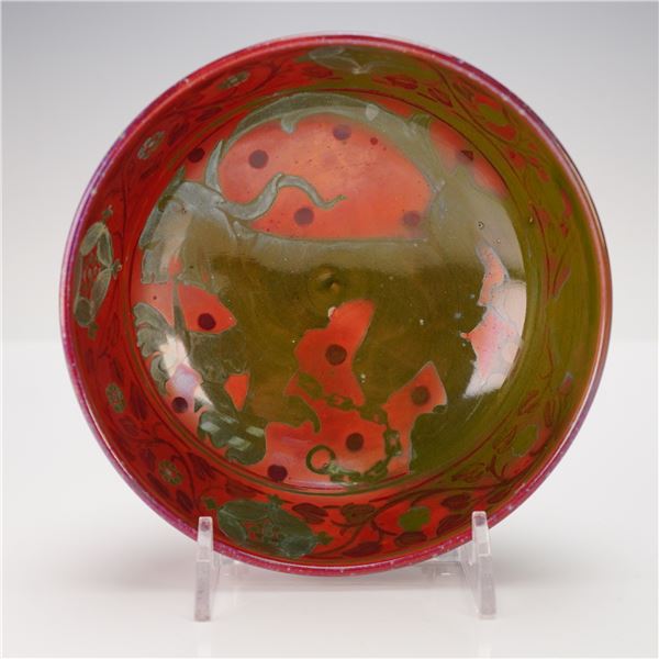 Bernard Moore Flambe Mystical Lion Lustreware Bowl