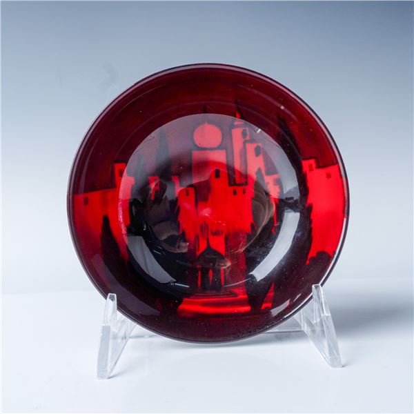 Royal Doulton Flambe Bowl with Architecture Design