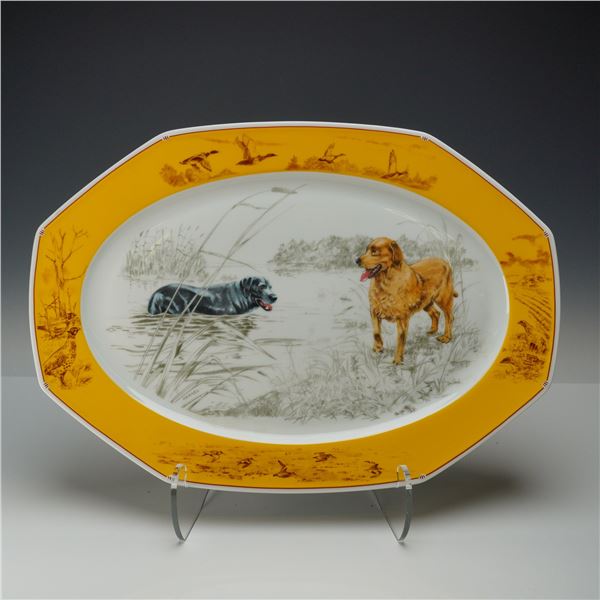 Hermes, Chiens Courants and Chiens D'arret, Labrador Porcelain Serving Platter