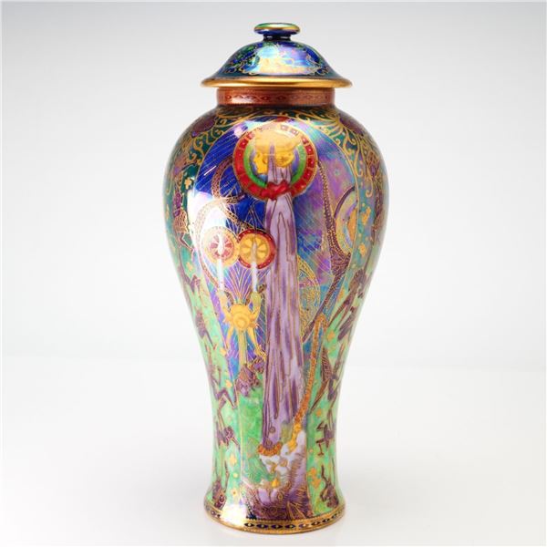 Wedgwood Moonlight Fairyland Lustre Lidded Vase, Candlemas Z5461