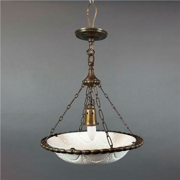Wedgwood Neoclassical Porcelain Inverted Dome Hanging Lamp