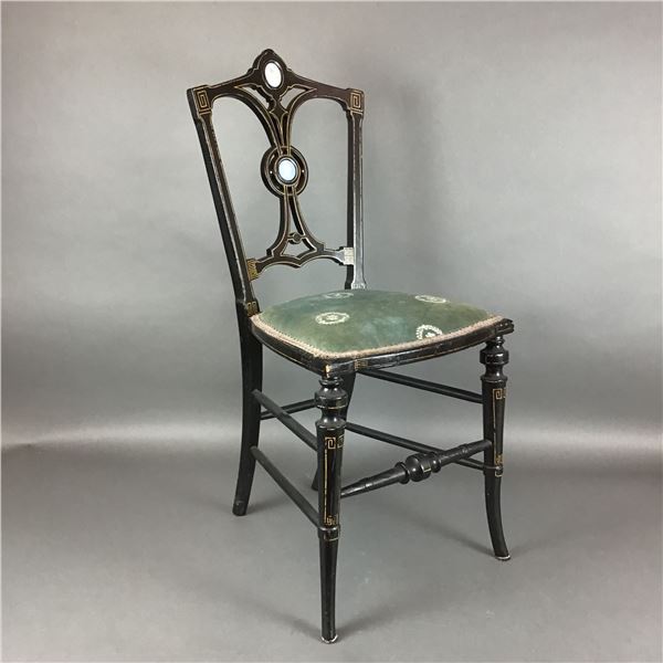 Aesthetic Movement Ebonized Side Chair with Jasperware Medallions