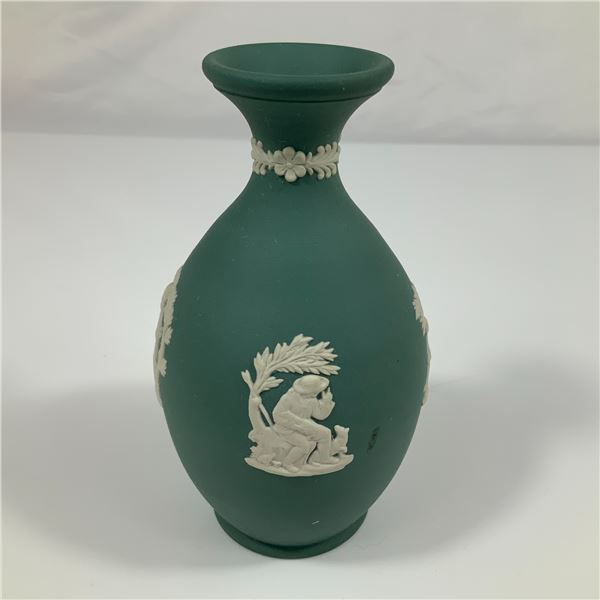 Wedgwood Sage Green Jasperware Bud Vase