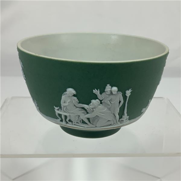 Wedgwood Sage Green Jasperware Sacrifice Pattern Finger Bowl