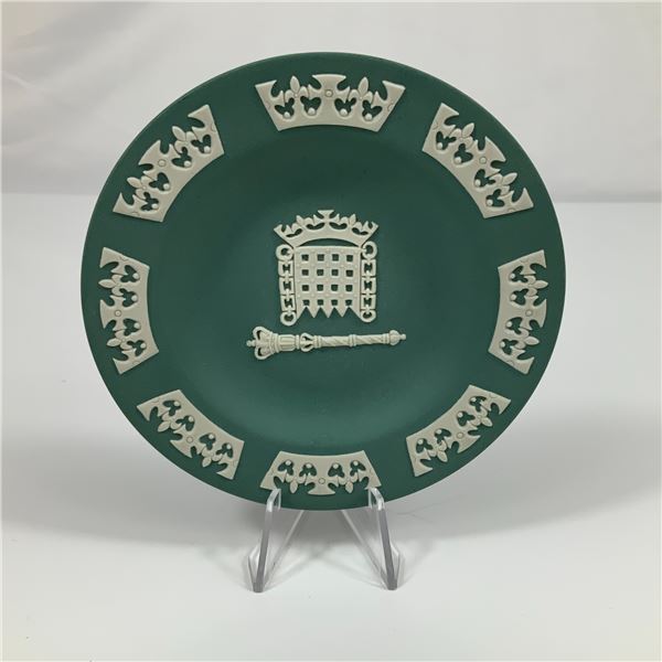 Wedgwood Jasperware Sage Green and White Saucer Dish