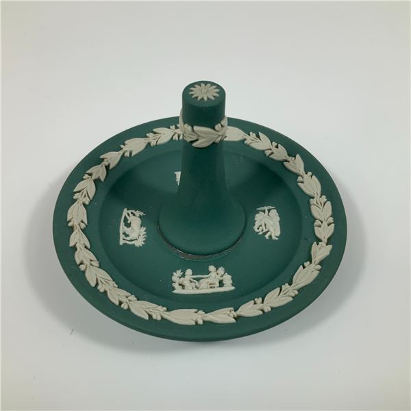 Wedgwood Sage Green Jasperware Commemorative Ring Holder
