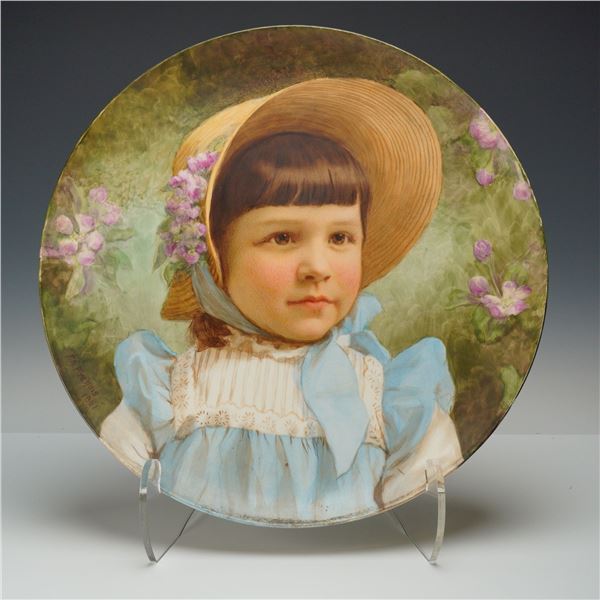 Wedgwood Hand-Painted Earthenware Wall Platter Signed F.A. Francois 1881