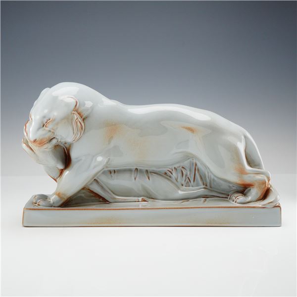 Wedgwood John Skeaping Tiger and Buck Sculpture with Norman Wilson Glaze