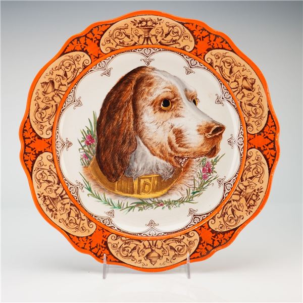Wedgwood Etruria Dog Portrait Cabinet Plate from the Rubin Collection