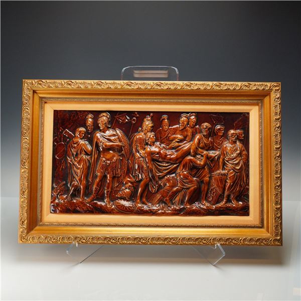 Wedgwood Glazed Ceramic High-Relief Plaque 'The Death of Meleager'