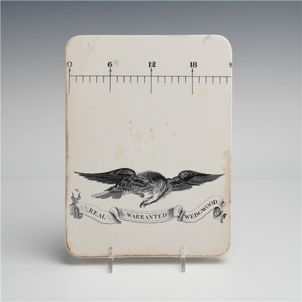 Apothecary Ceramic Pill Slab with Spread Winged Eagle and Real Warranted Wedgwood Text