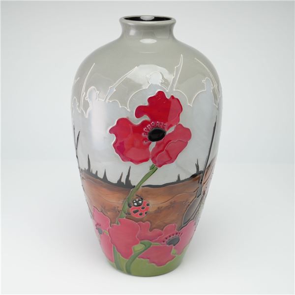 Moorcroft Pottery by Kerry Goodwin Trial Vase, Lest We Forget