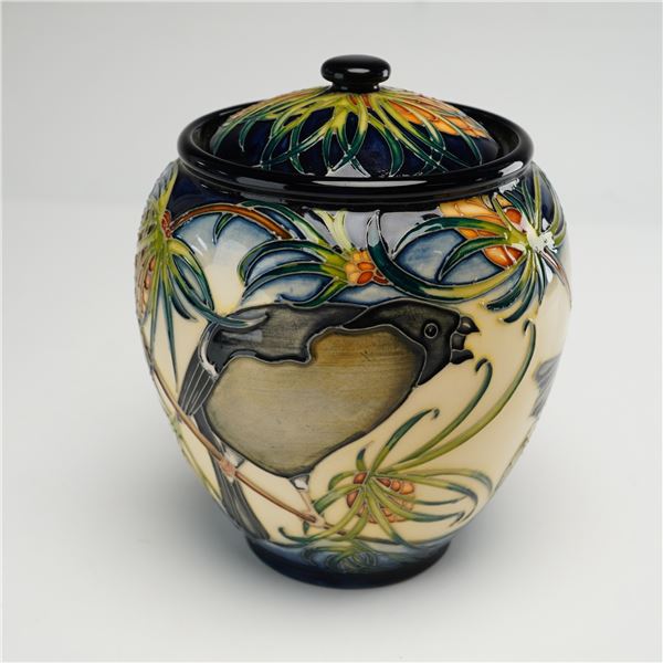 Moorcroft Pottery Trial Lidded Biscuit Barrel, Inglewood