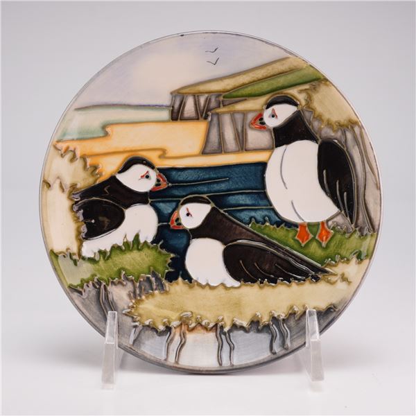 Moorcroft Pottery by Carole Lovatt Pin Dish, Puffins