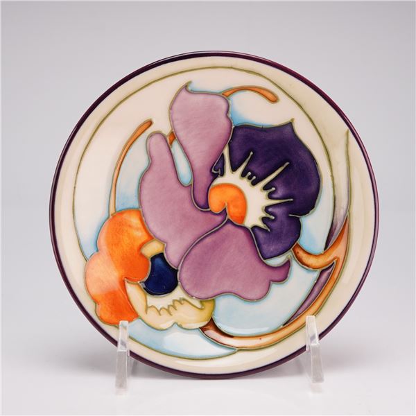 Moorcroft Pottery by Emma Bossons Floral Motif Pin Dish