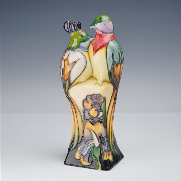 Moorcroft Pottery by Emma Bossons Bird Figurine, Fleur de Luce