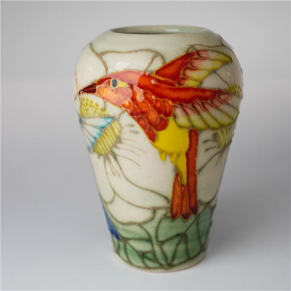 Dennis China Works Sally Tiffin Hummingbird Miniature Tubelined Vase