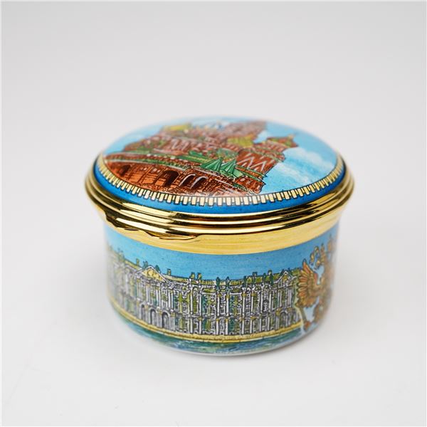 Halcyon Days Enamels for St. Jame's Place Limited Edition Treasure Box, Moscow and St. Petersburg
